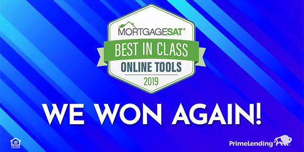 PrimeLending Wins MortgageSAT Award for Best-in-Class Online Tools